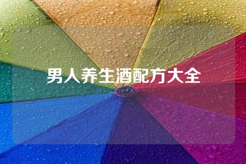 男人养生酒配方大全