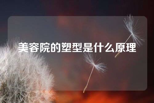 美容院的塑型是什么原理