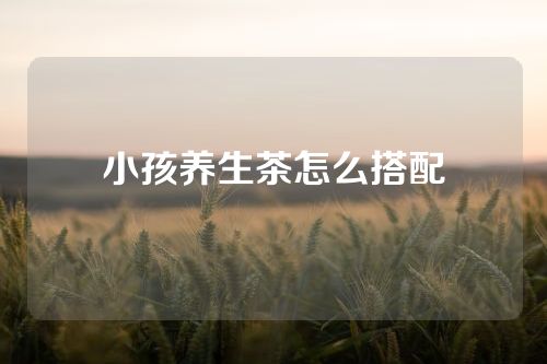 小孩养生茶怎么搭配