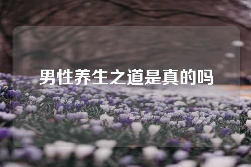 男性养生之道是真的吗