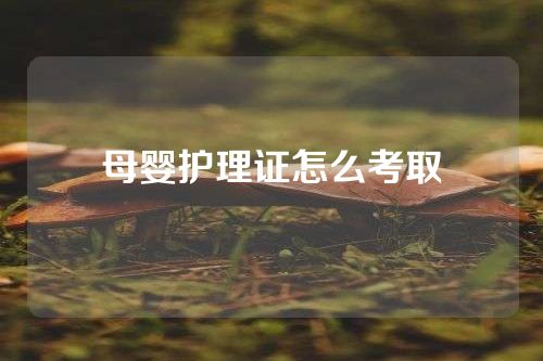 母婴护理证怎么考取