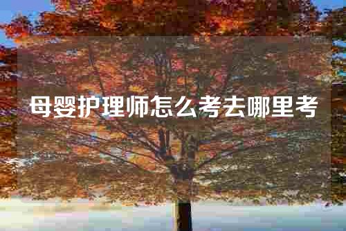 母婴护理师怎么考去哪里考